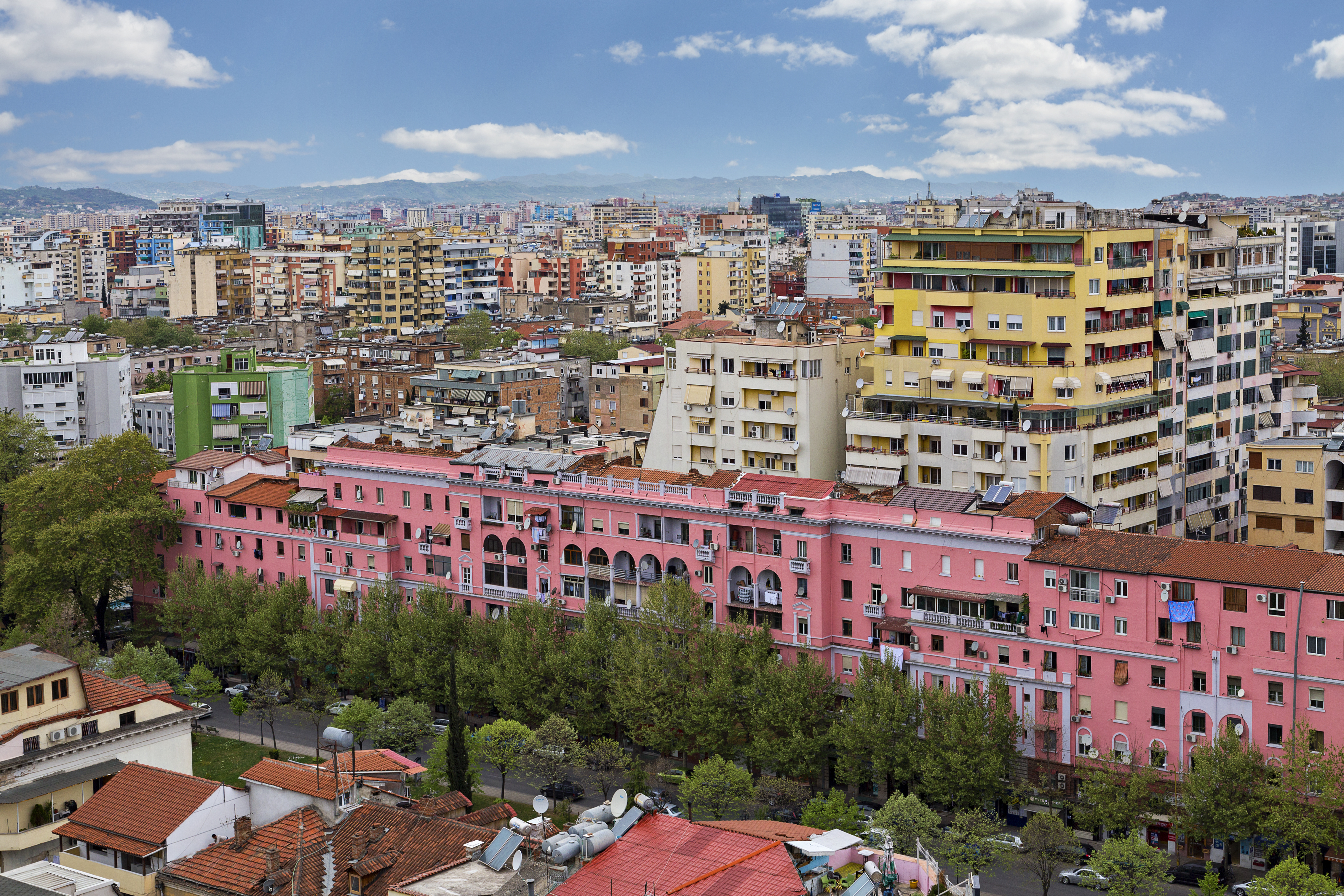 a city with many buildings
