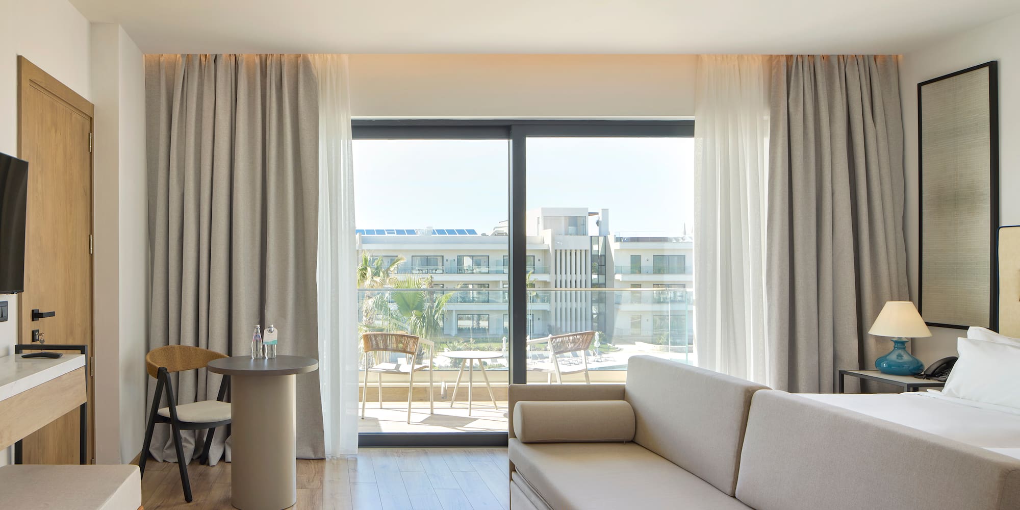 a room with a couch and a table