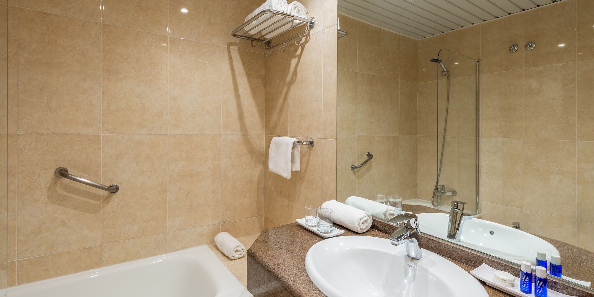 a bathroom with a sink and bathtub