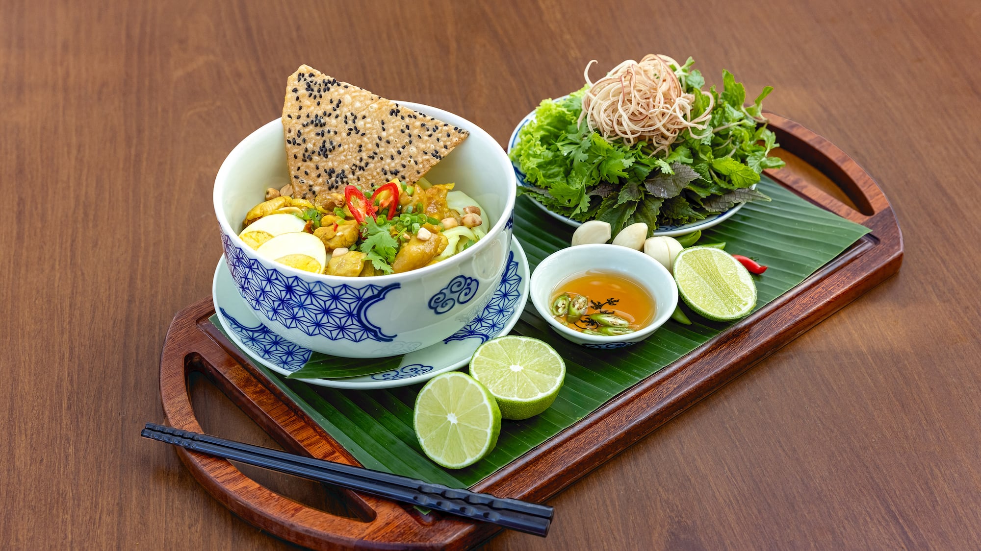 a tray with food on it