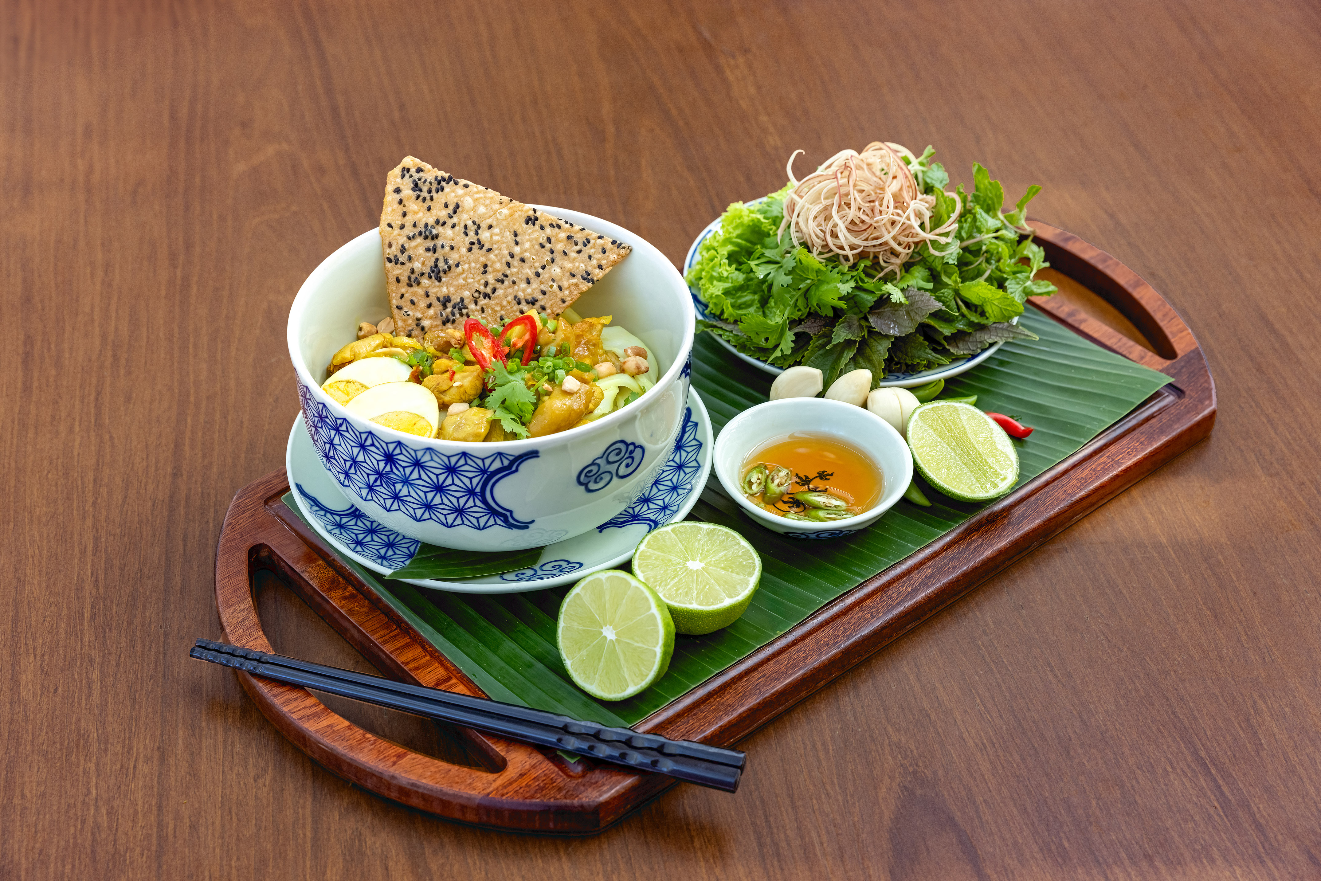 a tray with food on it