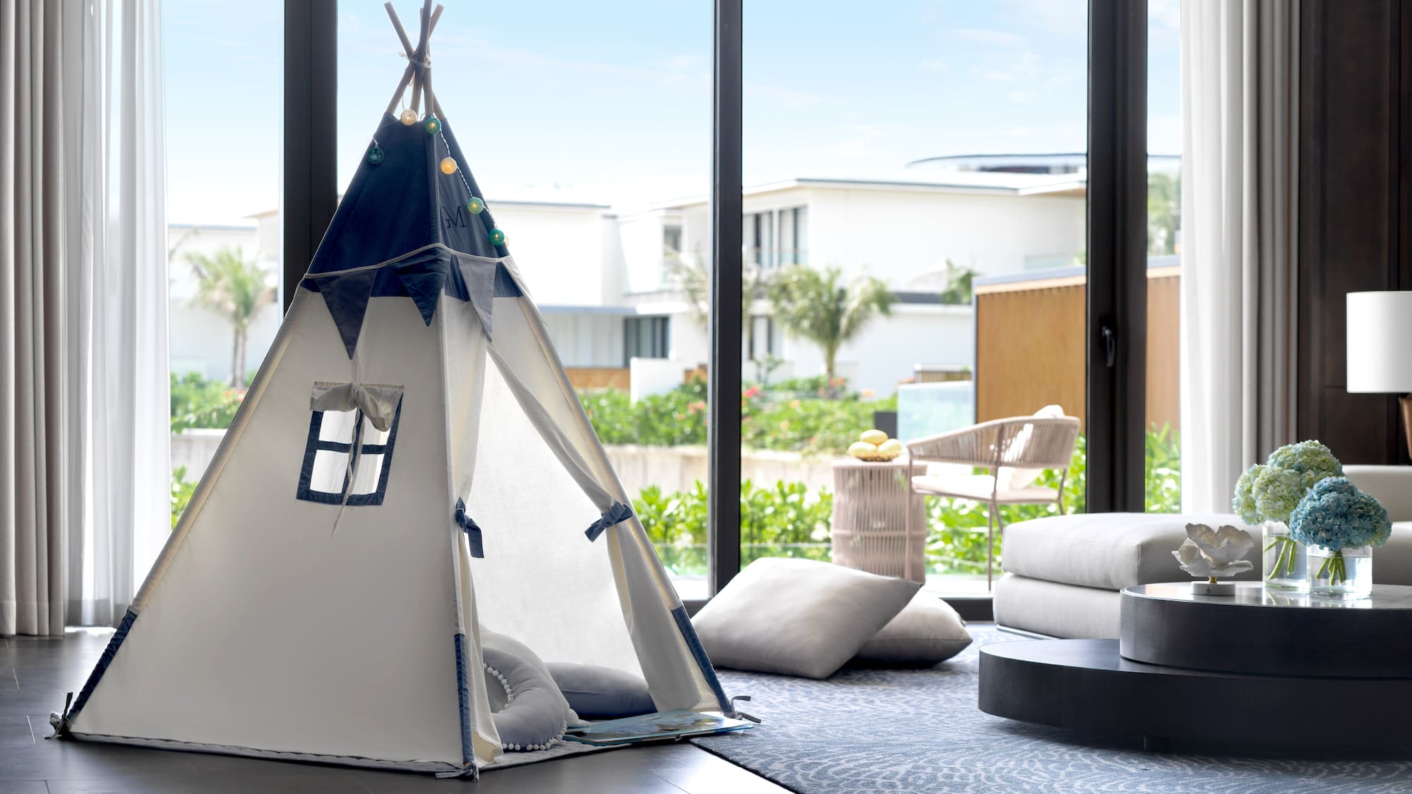 a teepee in a room