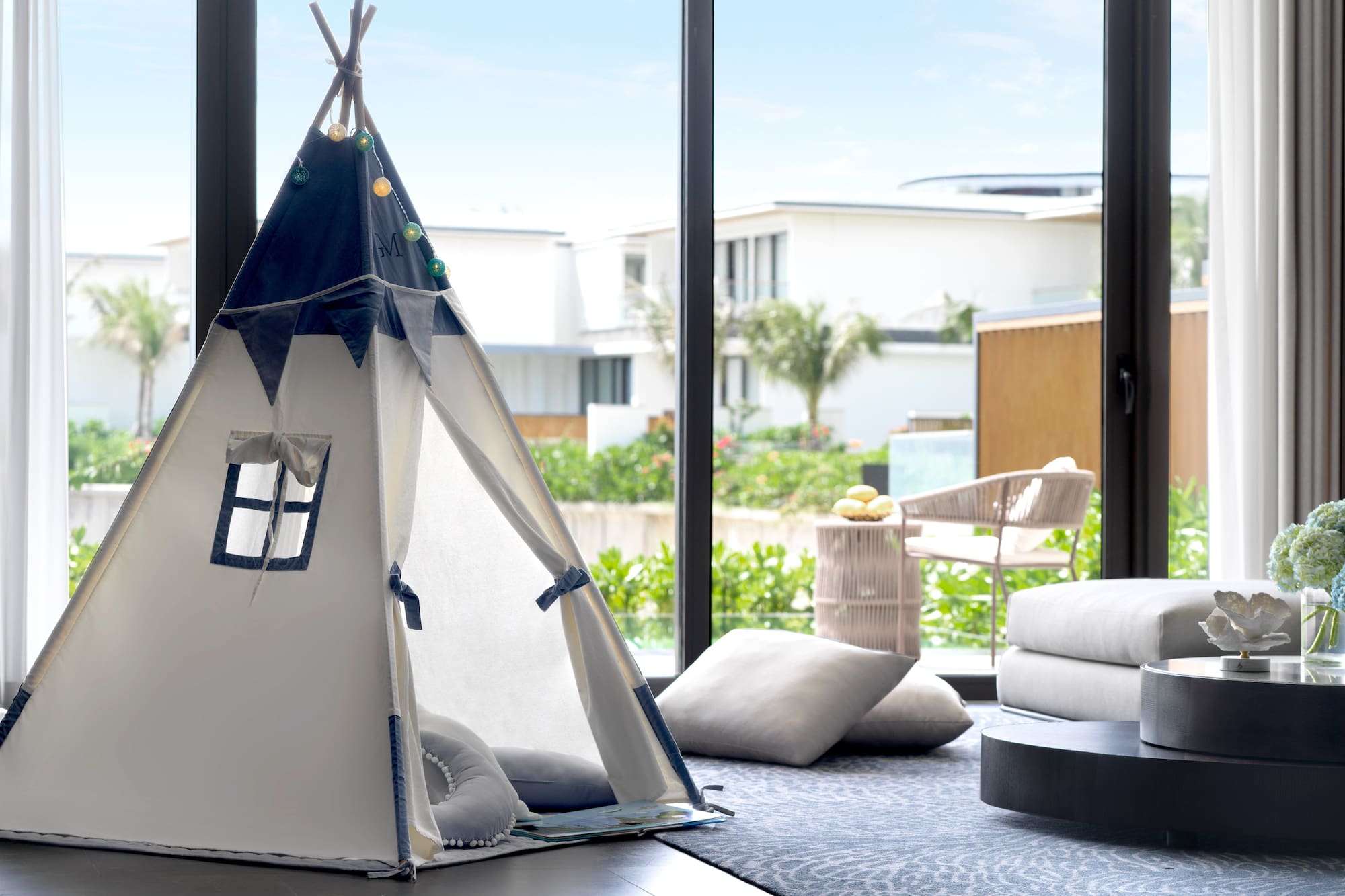 a teepee in a room