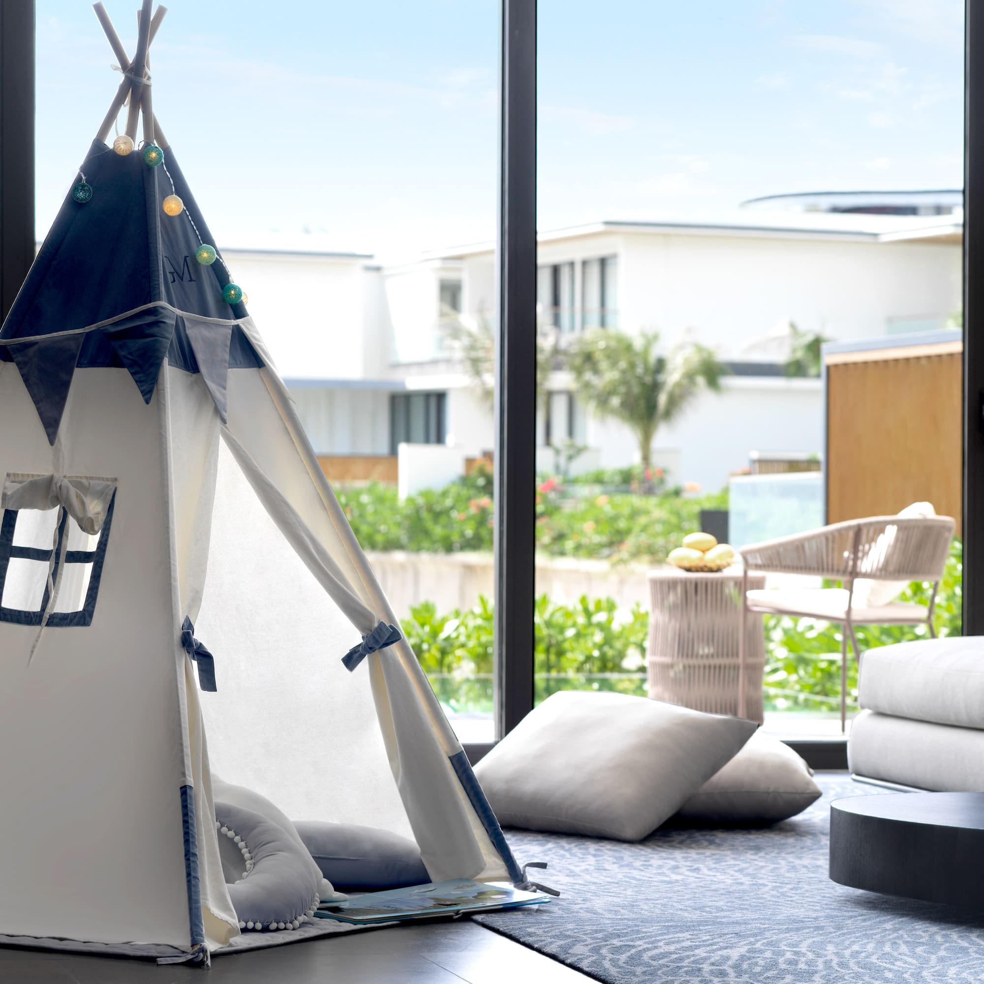 a teepee in a room