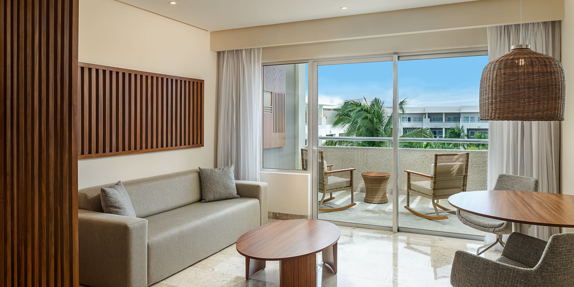 a living room with a couch and a table