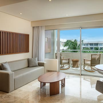 a living room with a couch and a table