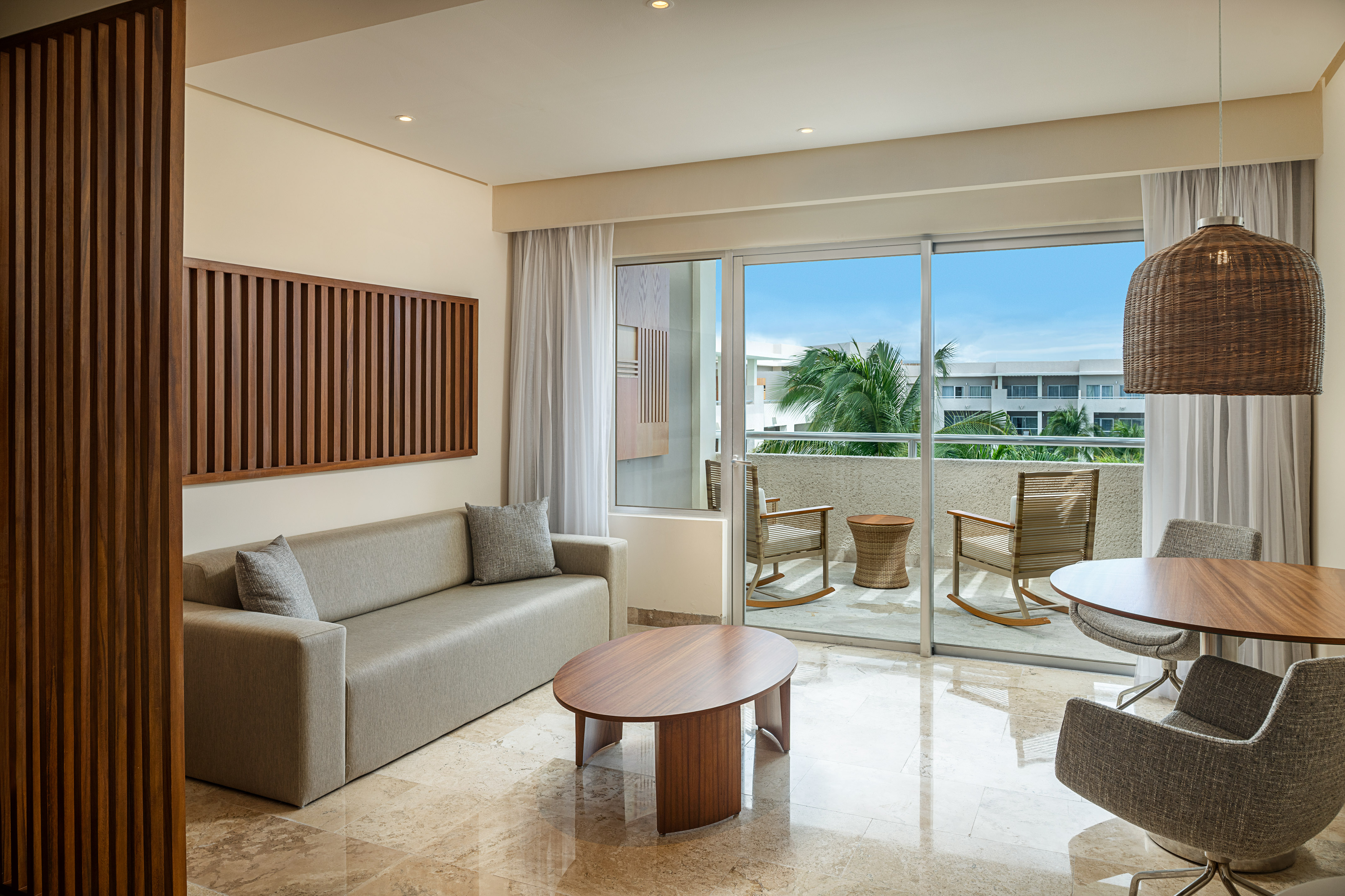 a living room with a couch and a table