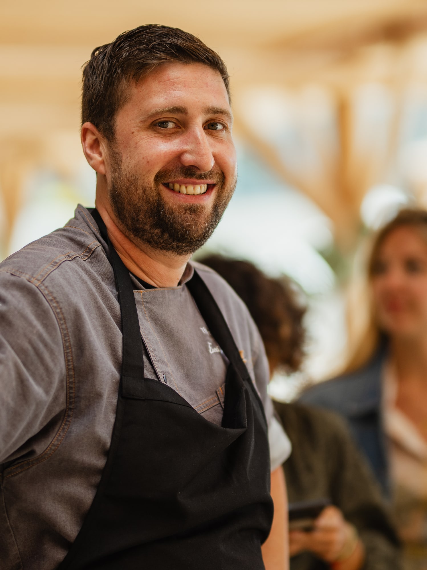 a man wearing an apron