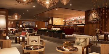 a room with tables and chairs