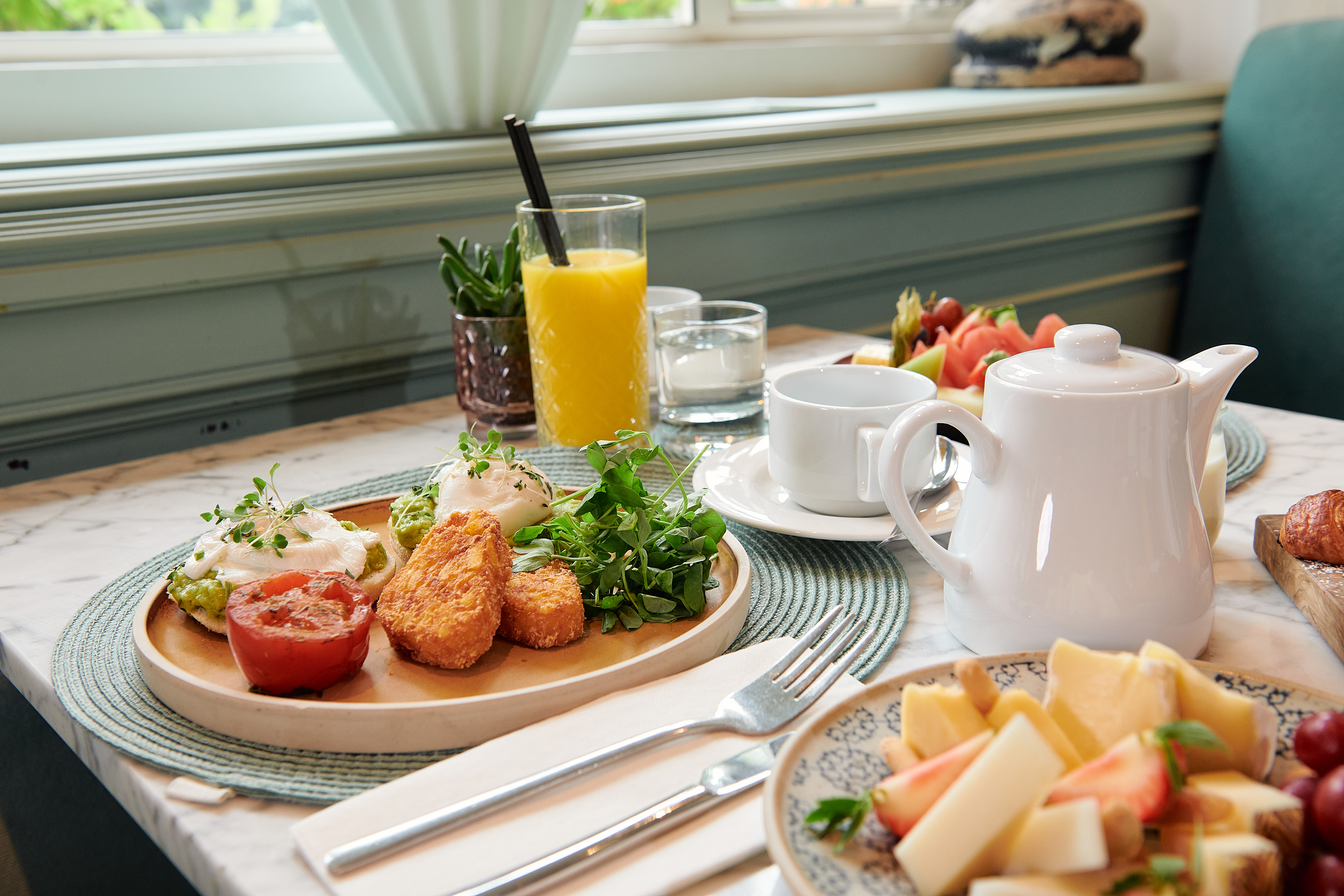a plate of food on a table