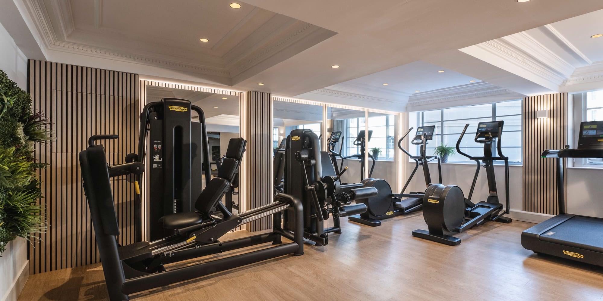 a room with exercise equipment