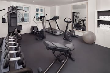 a room with exercise equipment