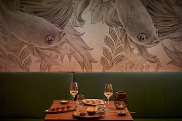 a table with food on it