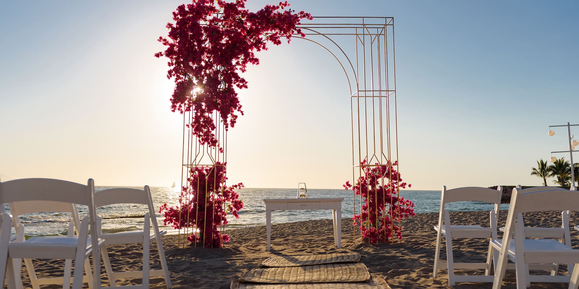 a wedding ceremony on a beach