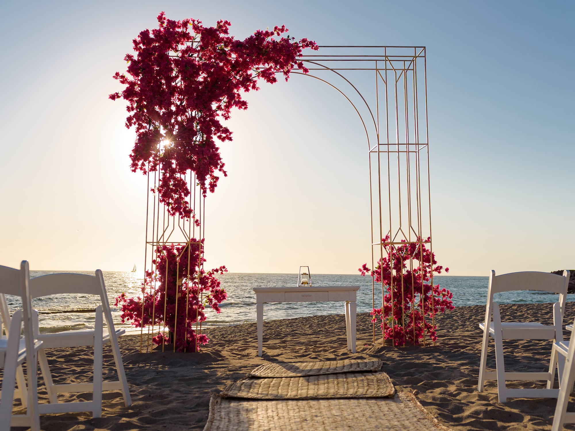 a wedding ceremony on a beach