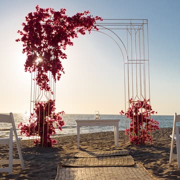 a wedding ceremony on a beach