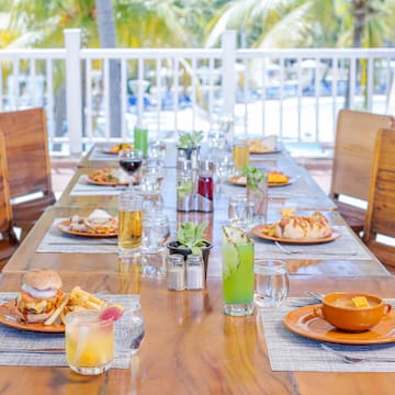 a table with food on it