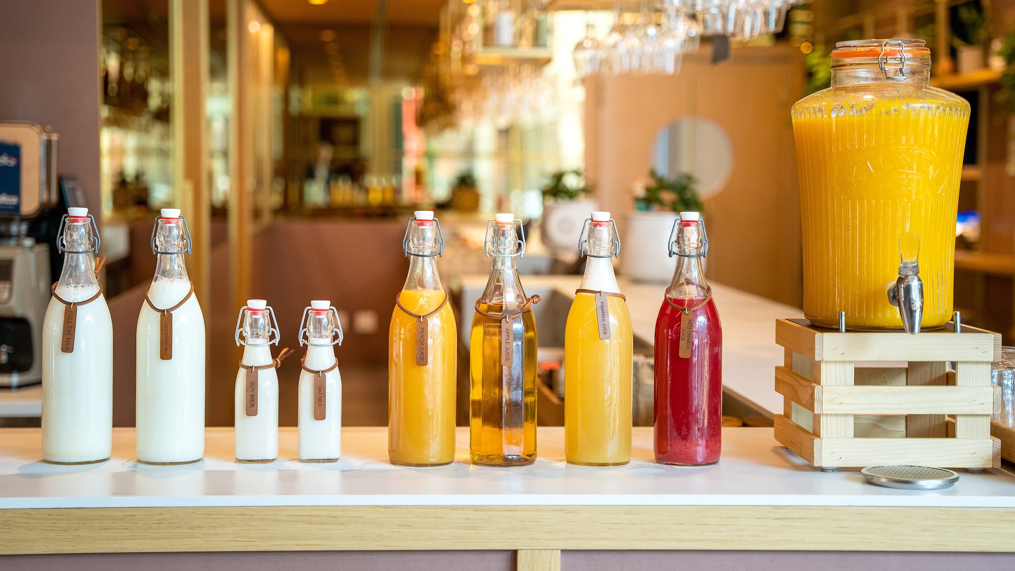 a group of bottles of liquid