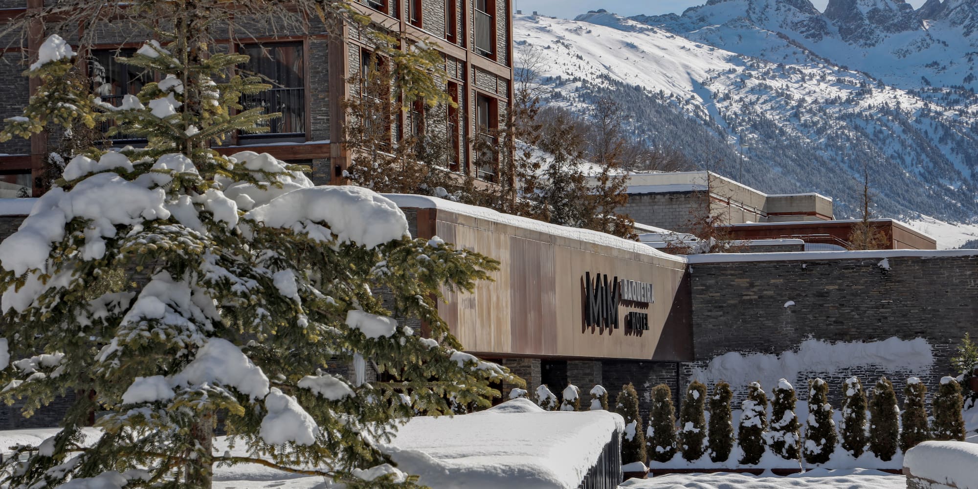 a building with snow on the ground