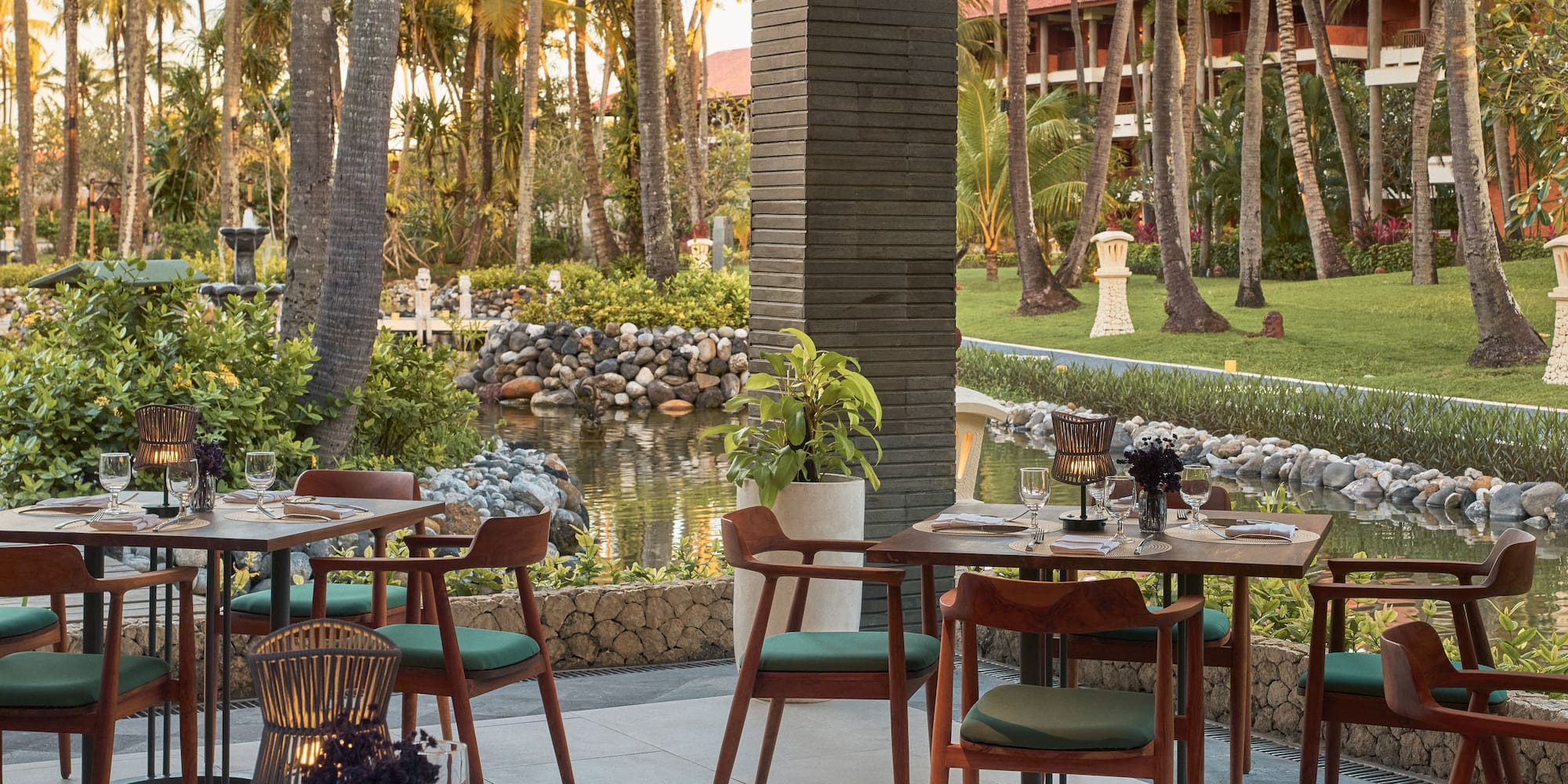 a restaurant with tables and chairs