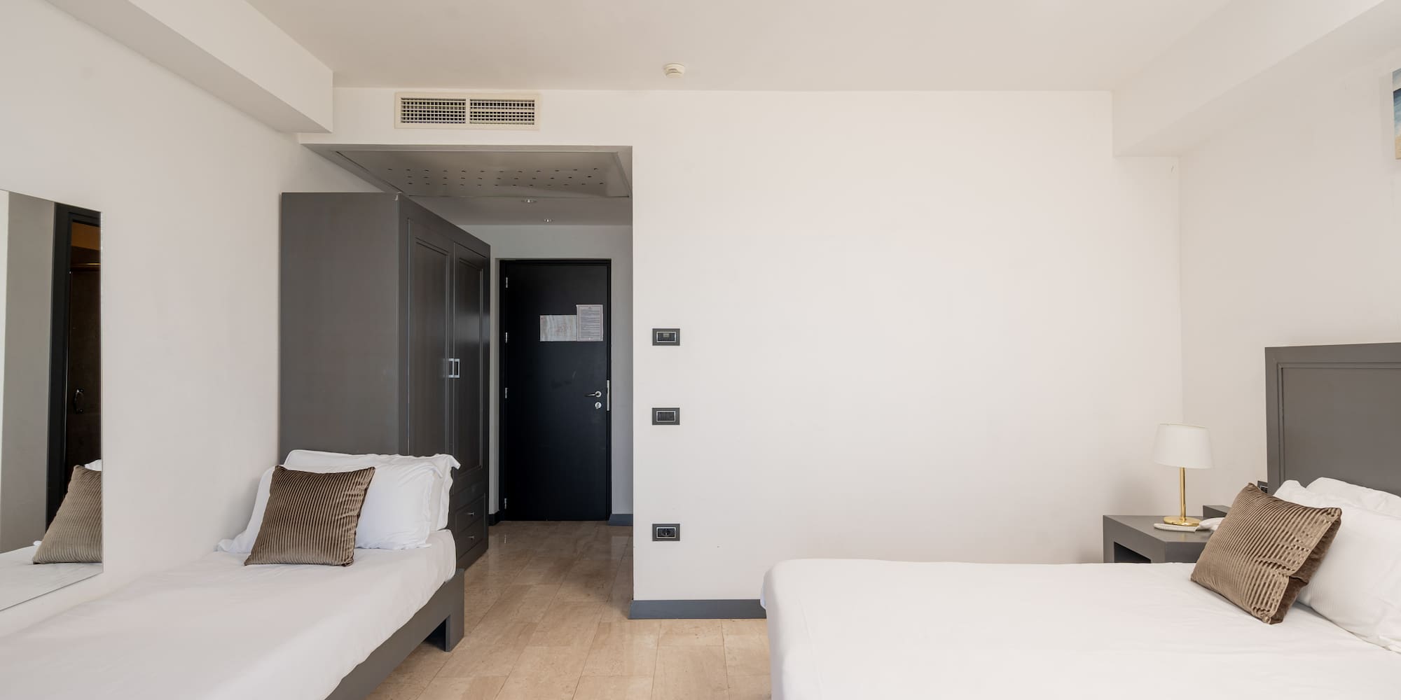 a room with two beds