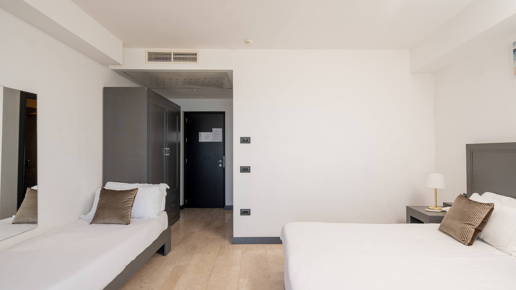 a room with two beds