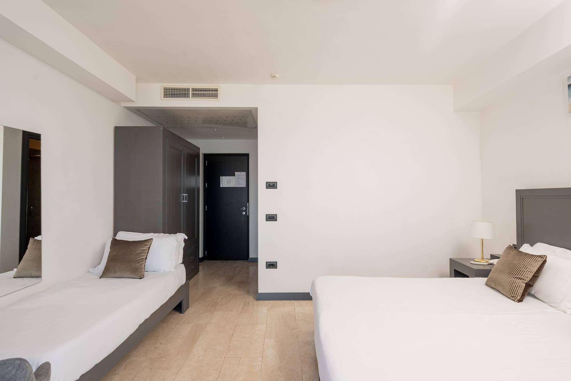 a room with two beds