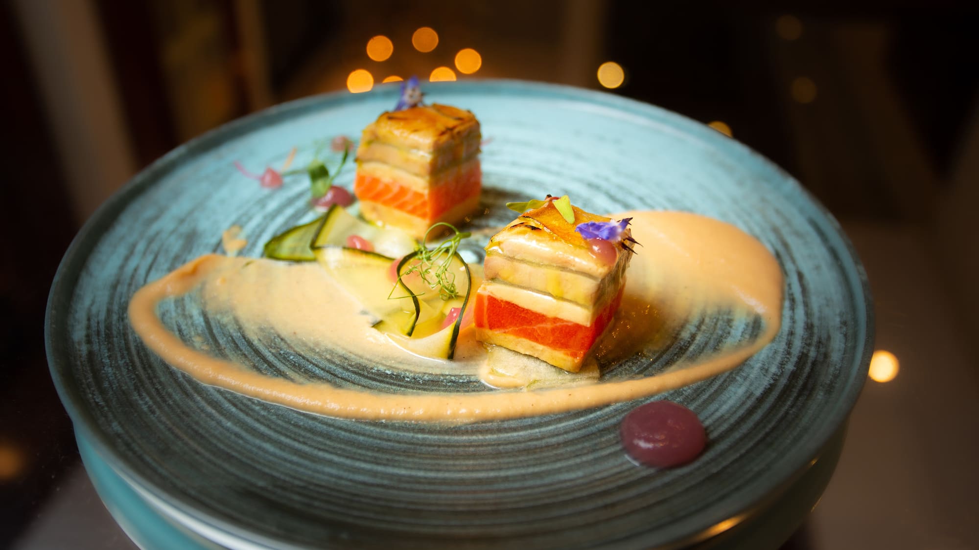 a plate of food on a table