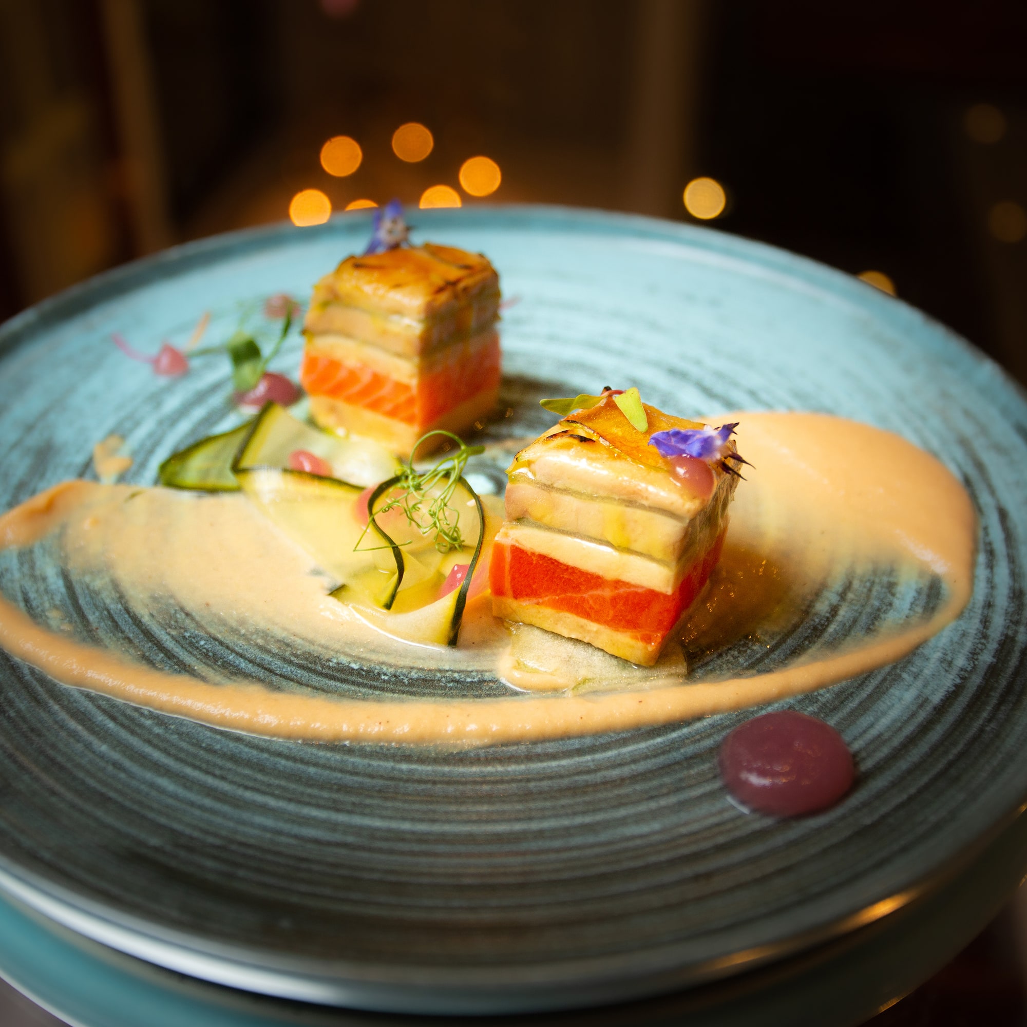 a plate of food on a table