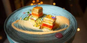 a plate of food on a table