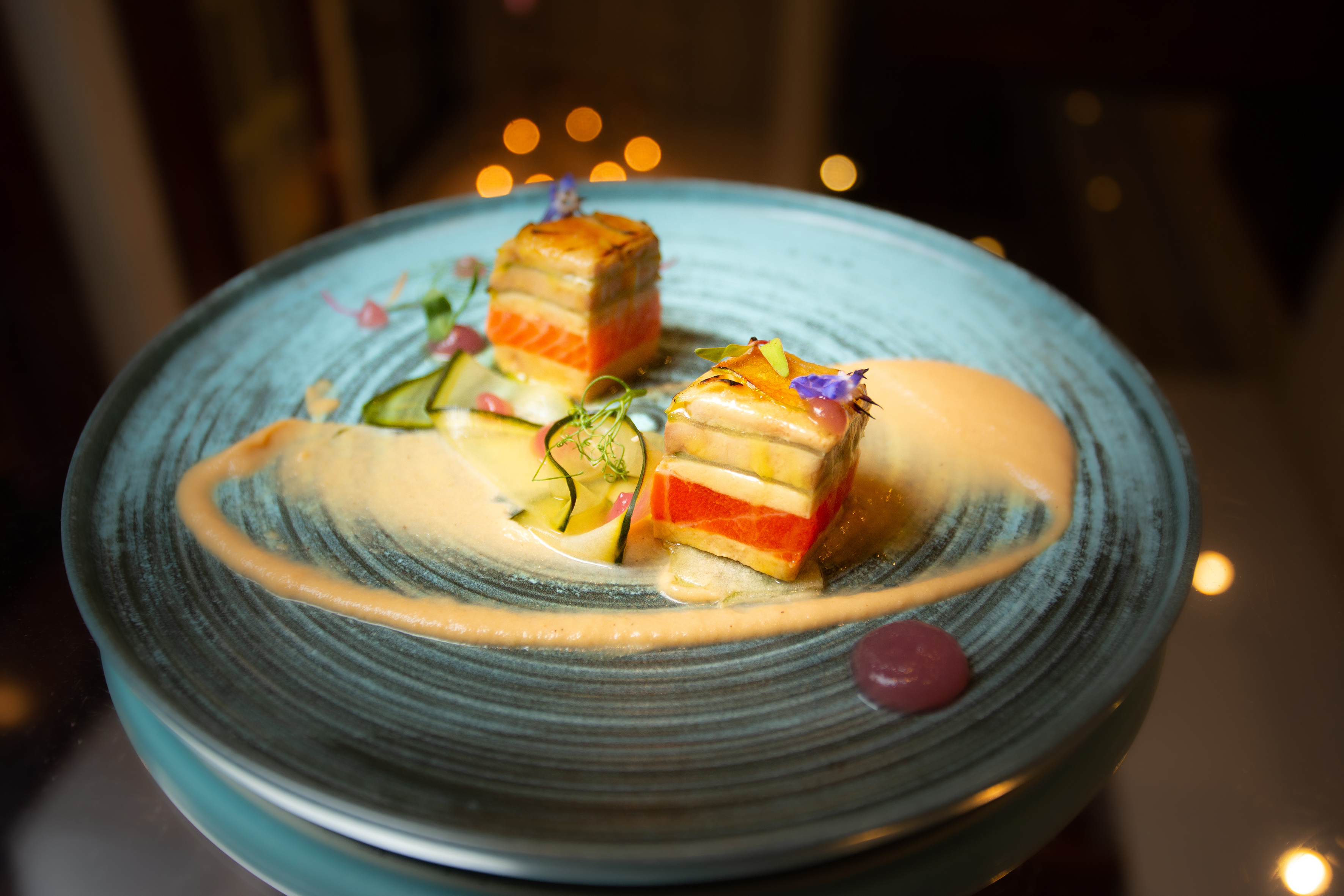 a plate of food on a table