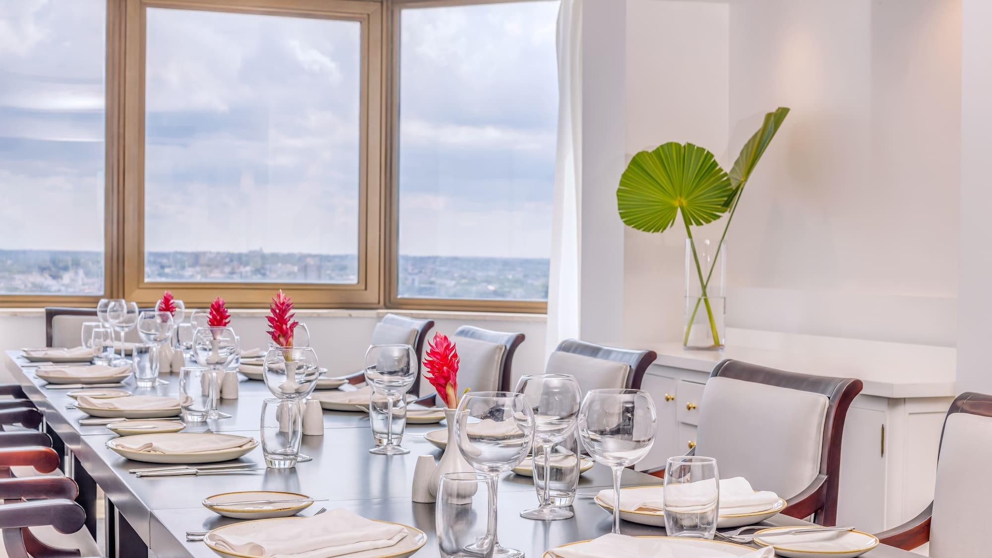 a table set for a dinner party