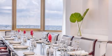 a table set for a dinner party