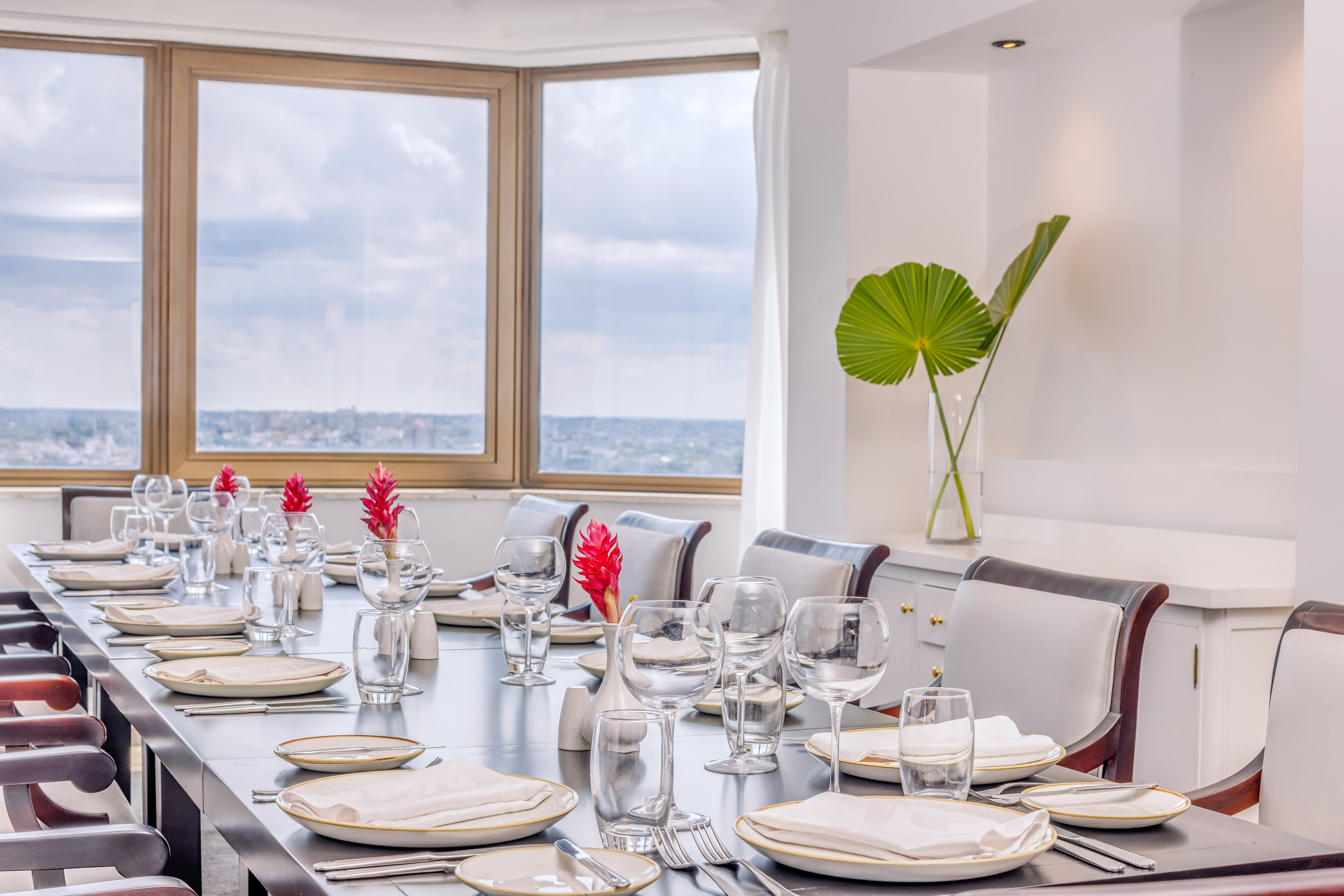 a table set for a dinner party