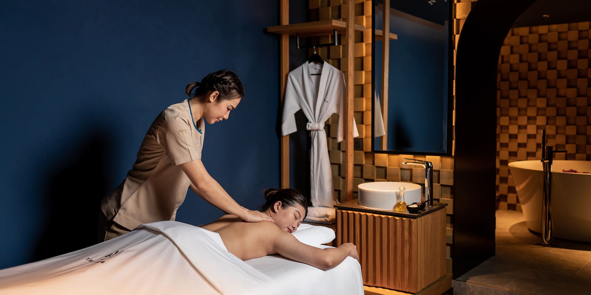 a woman getting a massage