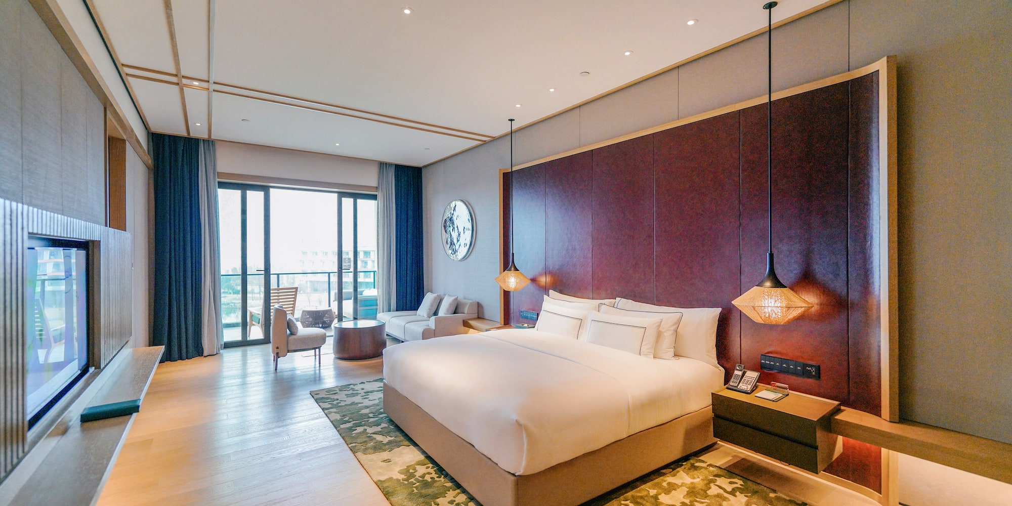 a room with a bed and a chair