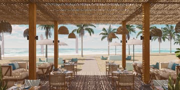 a restaurant on a beach