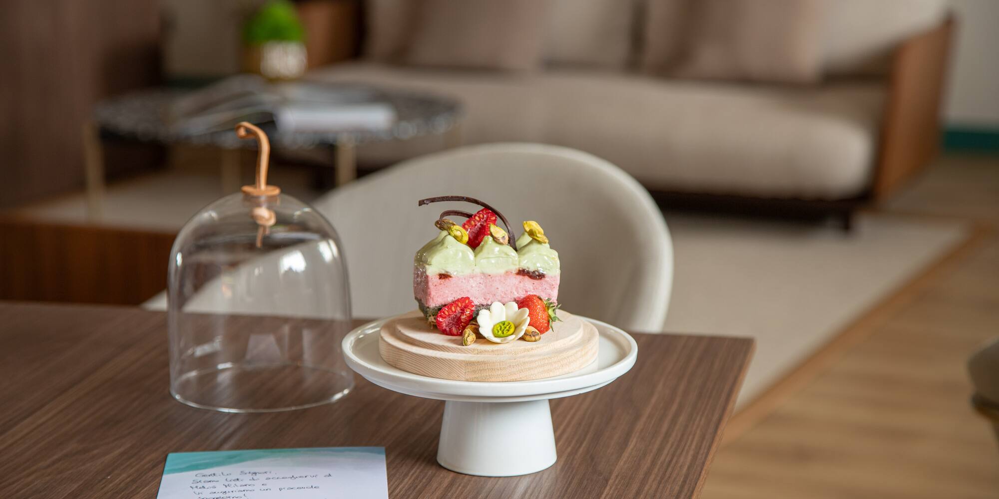 a piece of cake on a table