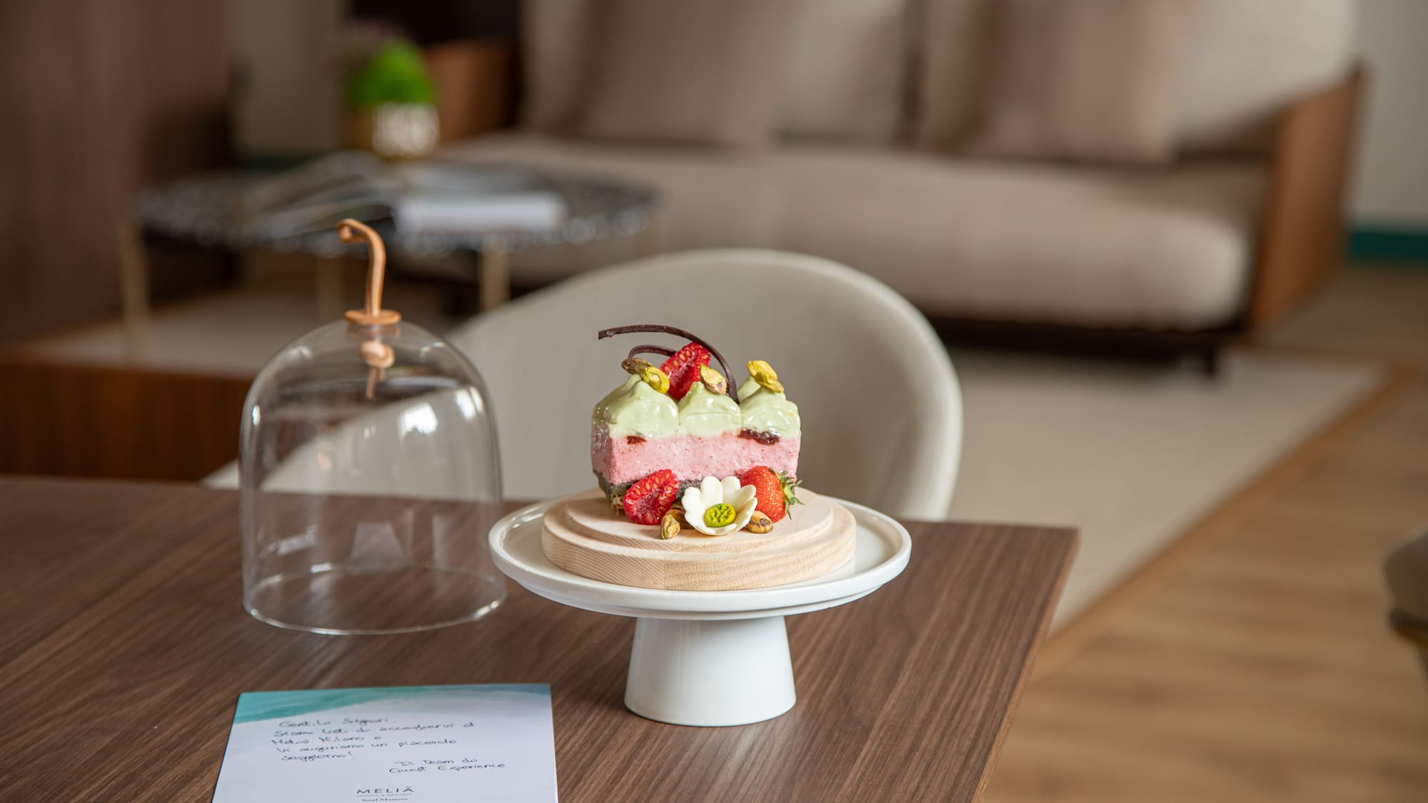 a piece of cake on a table