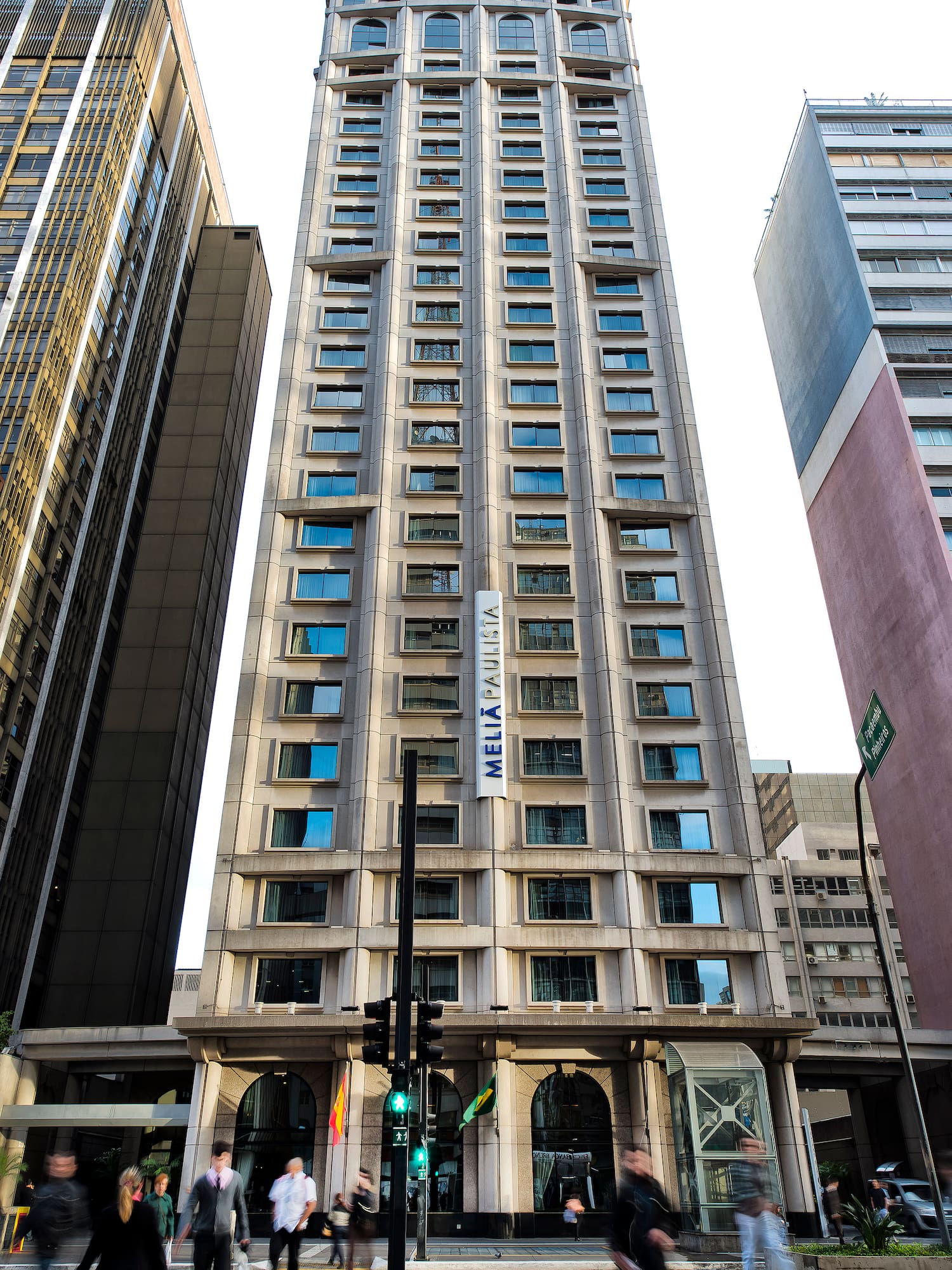 a tall building with many windows