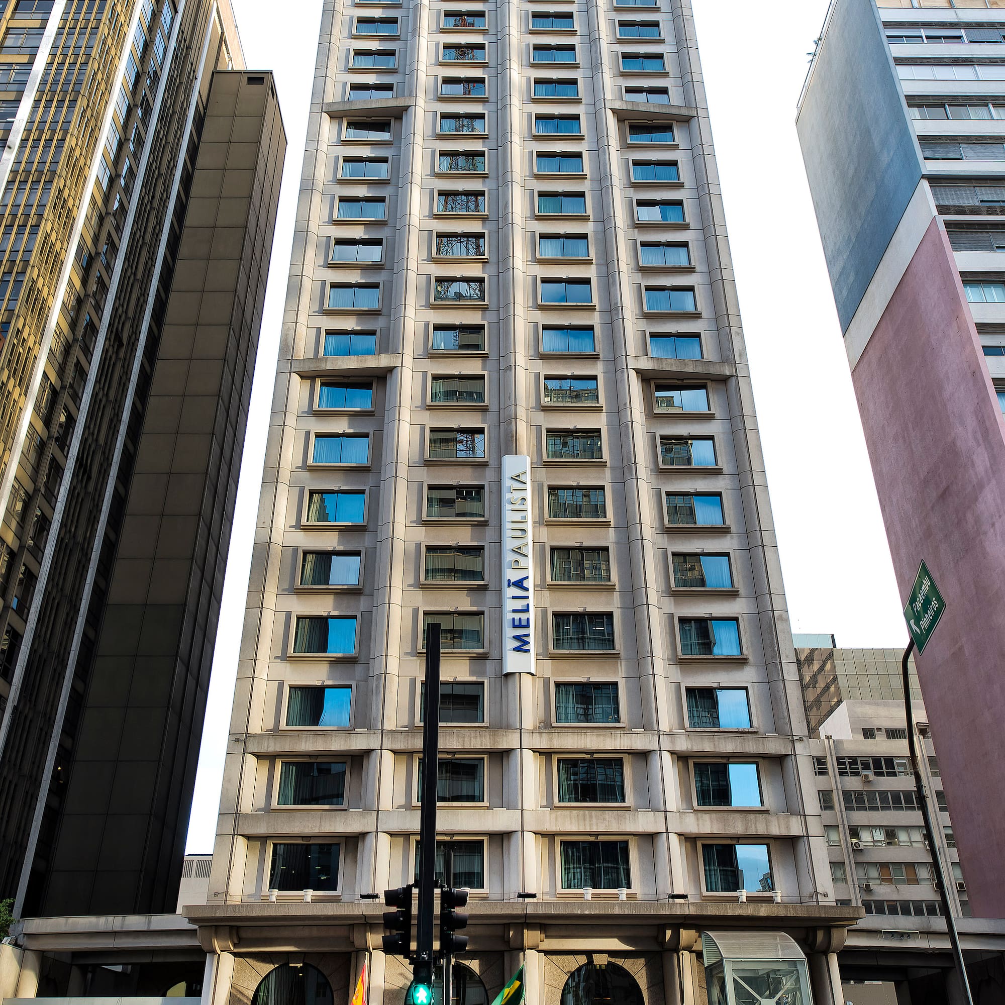 a tall building with many windows