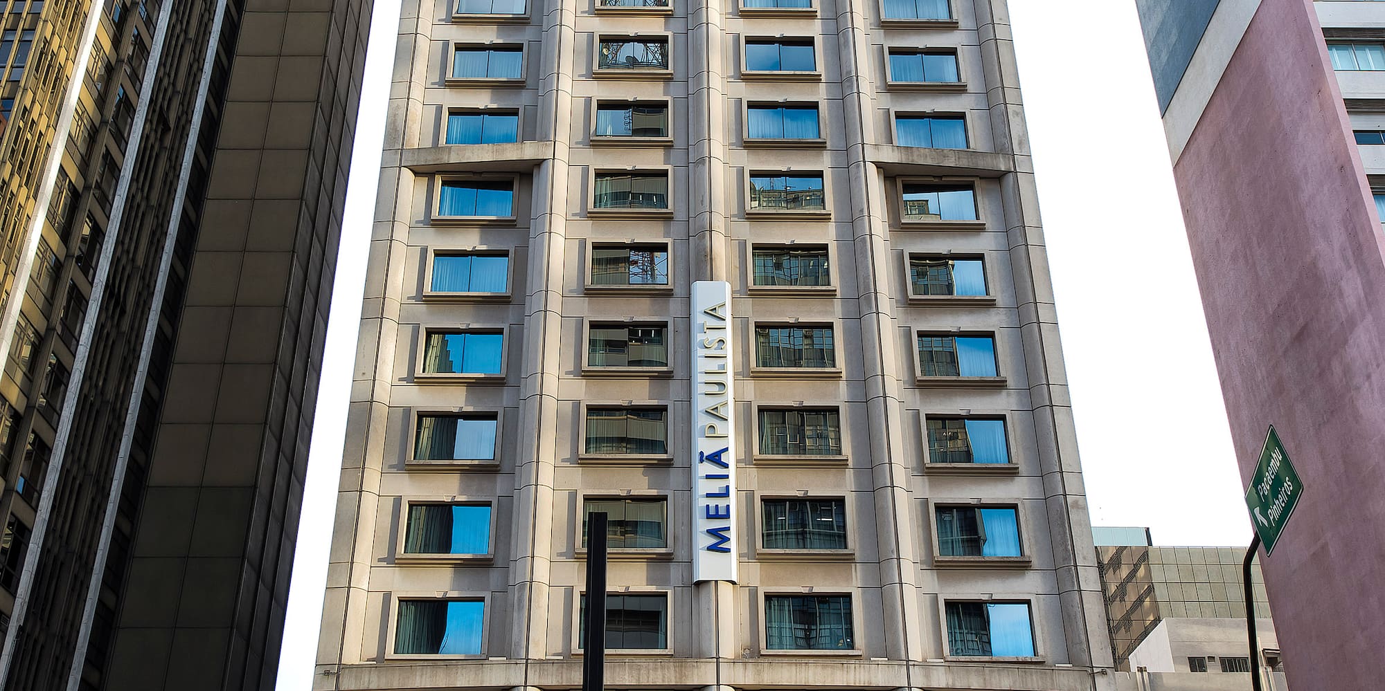 a tall building with many windows