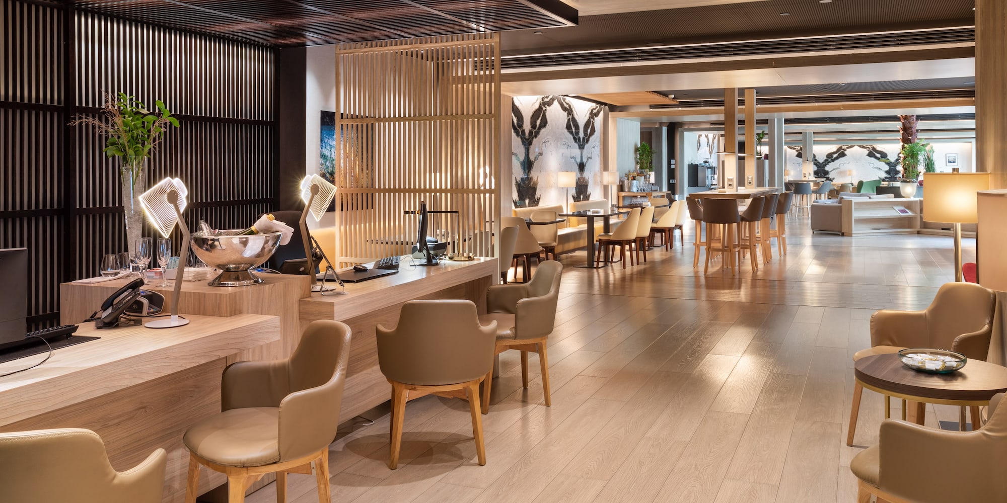 a room with a wood floor and a wood floor and a wood floor