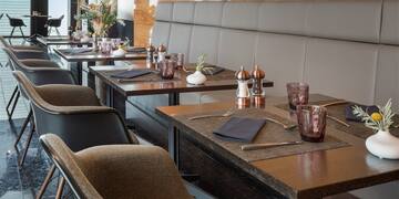 a table set up for a meal