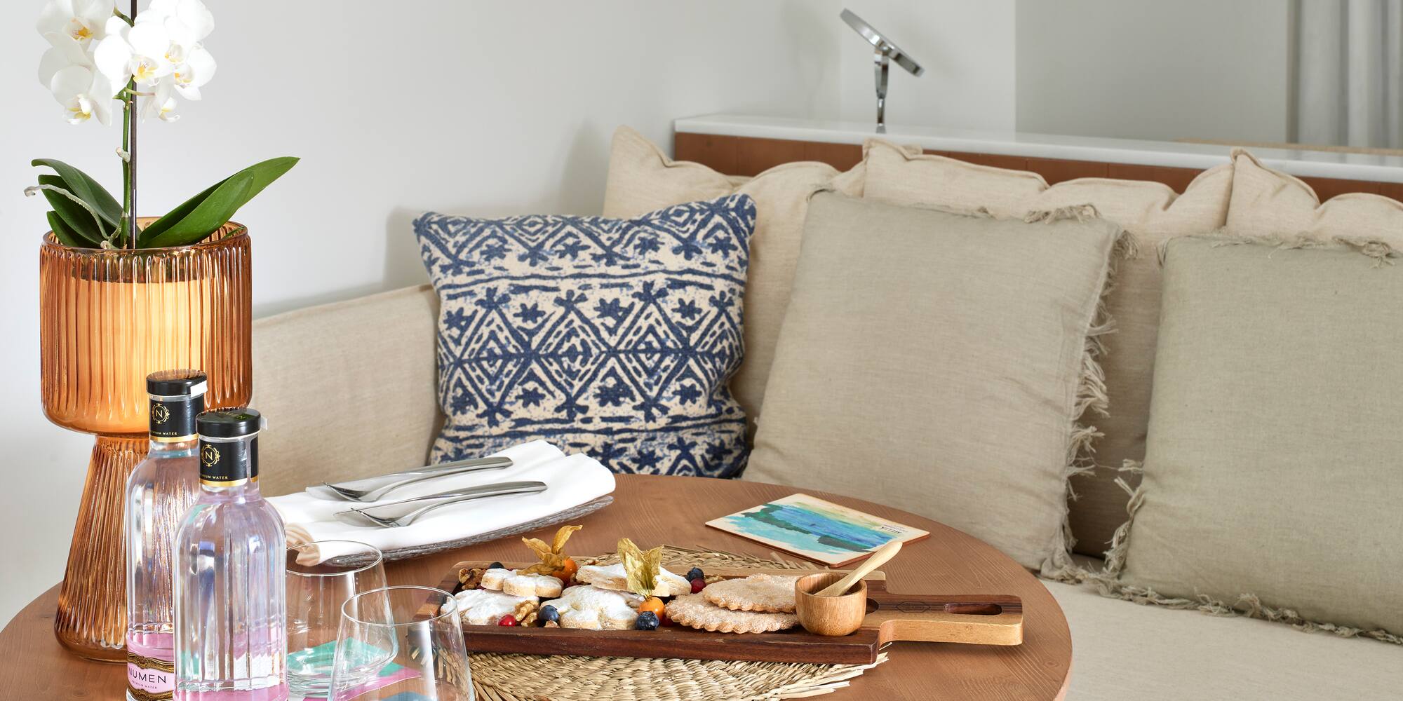 a table with food on it