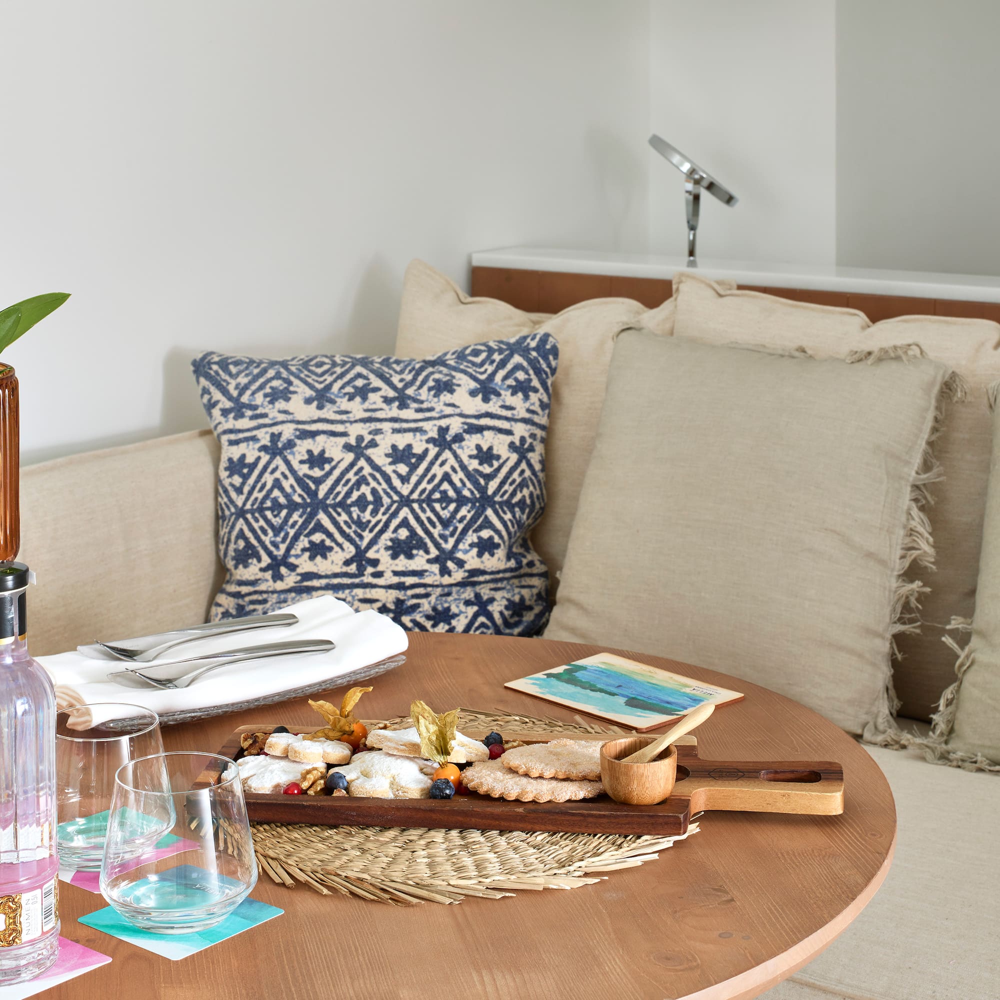 a table with food on it