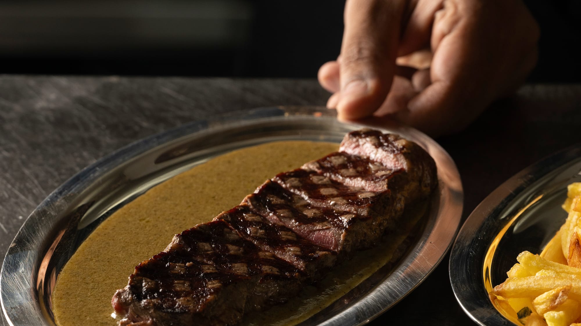 a plate of food on a table