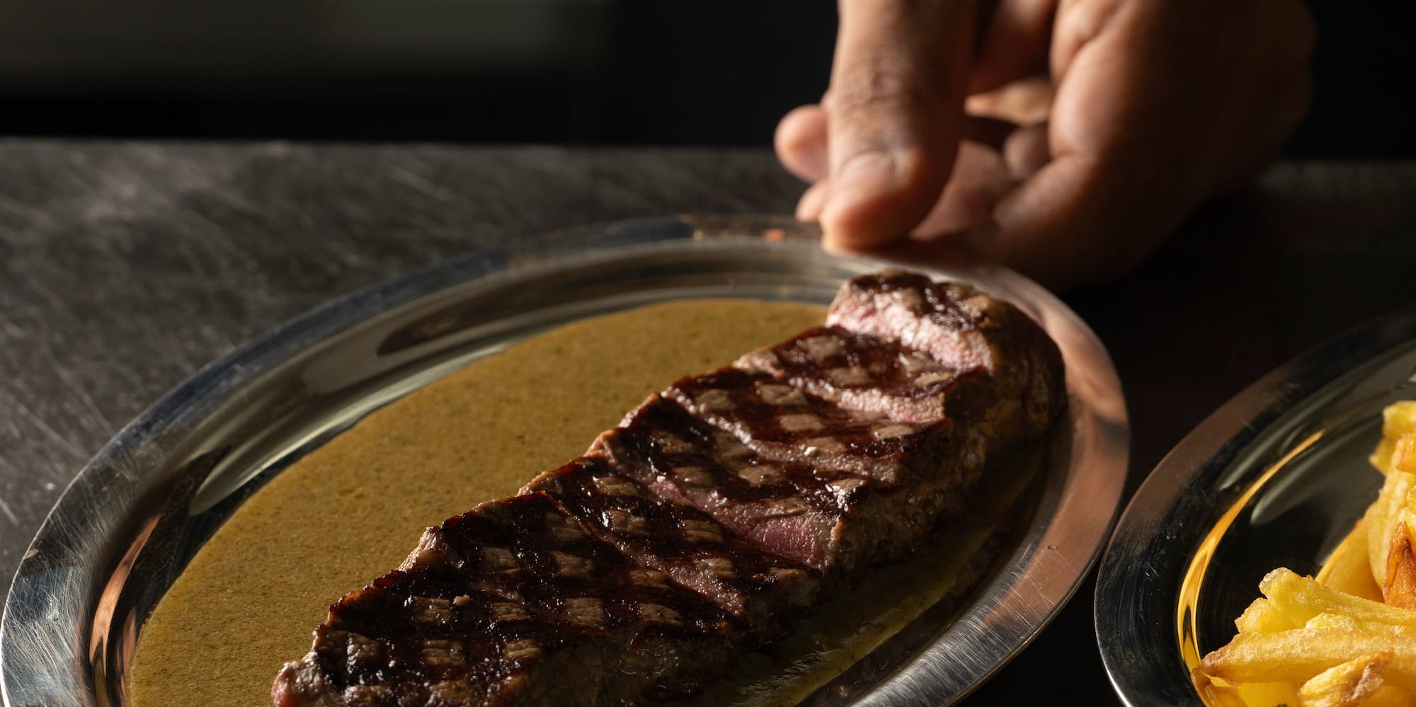 a plate of food on a table