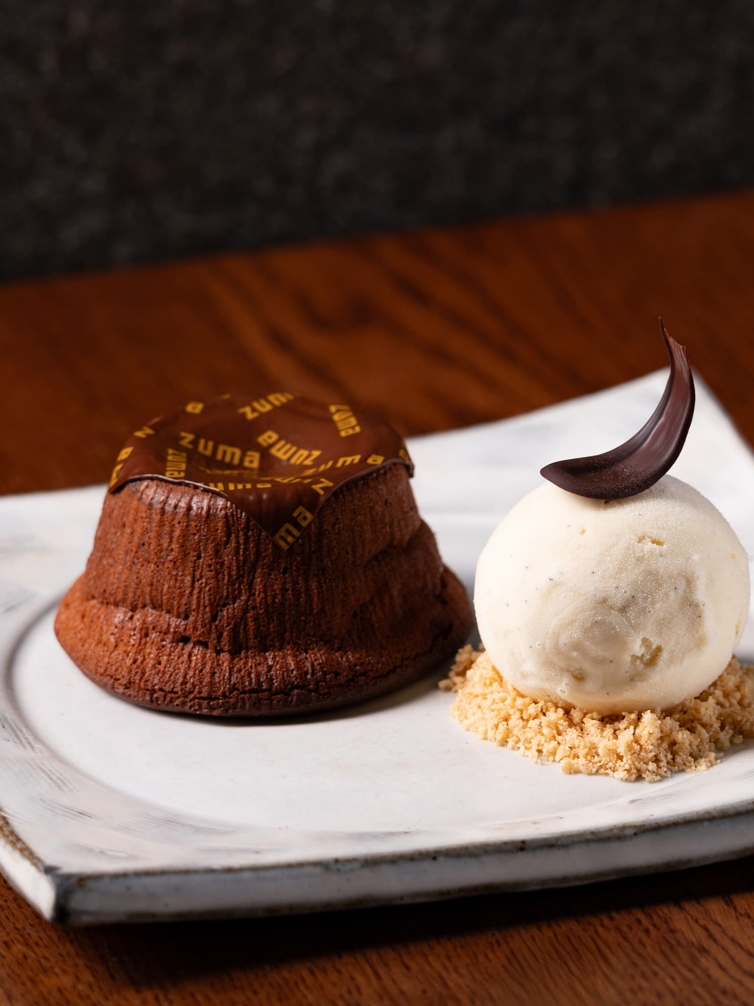 a plate of desserts on a table