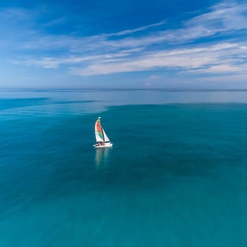 a sailboat in the ocean